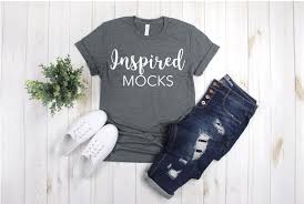 Bella Canvas 3001 Deep Heather Tshirt Mockup Shirt Mockup Flat Lay Mockup Grey T Shirt Mock Up Workout Shirts Mom Shirt Gift Clothes