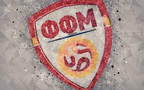 Download Wallpapers Macedonia National Football Team 4k Geometric Art Logo Gray Abstract Background Uefa Emblem Macedonia Football Grunge Style Creati Geometric Art Creative Art Art Logo