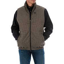 Cinch Mens Houndstooth Puffer Vest