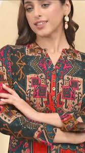 Women Cream & Blue Embroidered Straight Kurta Set With Plazo & Wrinkled  Dupatta. Fabric : Pure Cotton