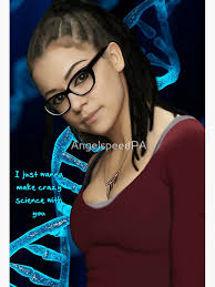 Cosima Niehaus Orphan Black Crazy Science portrait painting fan art"  Sticker for Sale by AngelspeedPA