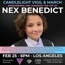 Supporting transgender and nonbinary neighbors at tonight's vigil