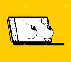 Seins Erotica Sur Écran Dordinateur Portable. Vidéo Porno Sur Pc. Contenu  XXX Pour Adultes. Clip Art Libres De Droits, Svg, Vecteurs Et Illustration.  Image 135766463