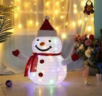 JikouIivo Light Christmas Decoration Outdoor Christmas Lighting Outdoor  Figures, Santa Claus Snowman LED With 40 LEDs Foldable Christmas Ornaments  ...
