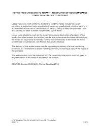 A lease renewal notice period is the timeframe before the end of the lease that a landlord or tenant must inform the other party if they are not going to renew the lease. Https Www Pascoclerk Com Documentcenter View 3519 05 Notice From Landlord To Tenant Termination For Non Compliance Other Than Failure To Pay Rent