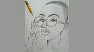 Then draw 4 equally spaced out lines. How To Draw African American Girl Step By Step How To Draw Black Girl Woman Face Drawing Youtube