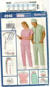 Butterick 4946 Size Xs S M Nursing Scrubs Sewing Pattern For Women Shirt Tunic Skirt Dress Pants Cap Hat Hair Band Medical Scrubs Pattern Nursing Scrubs Pattern Scrubs Nursing