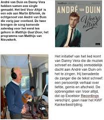 Vera schreef het nummer en dacht. Andre Van Duin Voor Altijd Mmv Danny Vera 7 Vinyl Single Muziekproducten Rockart Webshop
