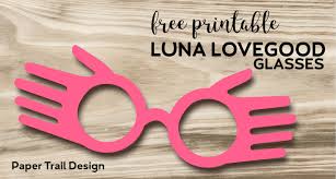 To print the image you want, hover over it and click on the printer icon in the upper corner. Free Printable Luna Lovegood Glasses Template Paper Trail Design