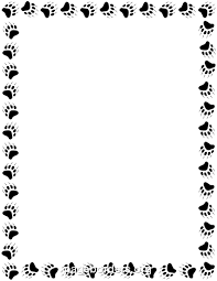 Black And White Paw Print Border Bear Paw Print Border Clip Art Page Border And Vector Graphics Bear Paw Print Paw Print Paw Template