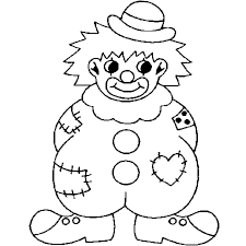 Le clown maternelle du dessin danse sur la piste. Coloriage Clown Rigolo En Ligne Gratuit A Imprimer