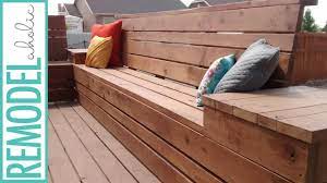 How To Build Space Saving Deck Benches Deck Bench Deck Seating Built In Seating