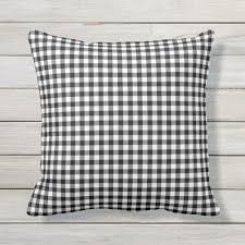 Black And White Buffalo Check Pillows Outdoor Black White Buffalo Check Gingham Design Pattern Outdoor Pillow Zazzle Com Outdoor Pillows Pillows Patio Pillows