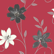 Maybe you would like to learn more about one of these? Luciana Flower Floral Leaf Motif Red Black Metallic Wallpaper Produced By Arthouse 417106 Red Black I Want Wallpaper