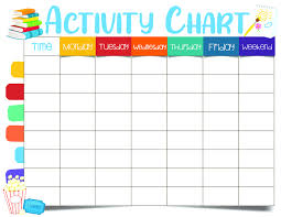 Kids Activity Chart Sample Image Fun For Little Ones Fun