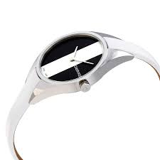 The calvin klein, rebel series features a stainless steel 29mm case, with a fixed bezel, a black and white dial and a scratch resistant mineral crystal. Calvin Klein Rebel Quartz Black And White Dial Ladies Watch K8p231l1 Watchsavings Com
