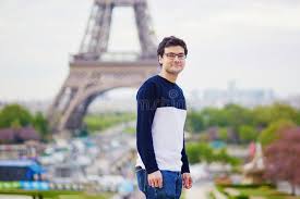 Man in Paris in Front of the Eiffel Tower Stock Image - Image of human,  confident: 100500817