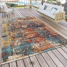 Ein balkon teppich trägt wesentlich zur gemütlichkeit bei, aber natürlich sollte der balkonteppich wasserfest sein, damit er auch einem regenschauer standhält. Outdoor Teppich Ethno Muster Balkon Terrasse Teppich De