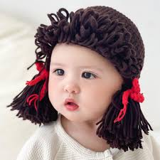 Braid Infant Baby Girl Winter Hats Baby Infant Toddler Girl Princess ANNA  Crochet Hat With Braids