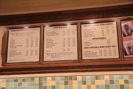 Starbucks Menu And Price List At Disney California Adventure Starbucks Prices Starbucks Starbucks Menu