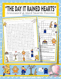 The Day It Rained Hearts Activities Bond Crossword Puzzle And Word Searches In 2020 Teaching Fun Learning Projects First Grade Resources