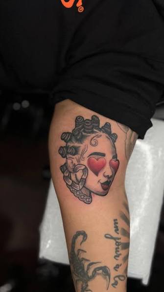 Tattoo Design: Traditional Style Afrocentric Woman , Location: Upper Left Arm (Inner), Session Time: 2hrs , TAG OR SHARE THIS WITH A FRIEND., Pleases DM @inkmeupbookings for pricing or to schedule an ...