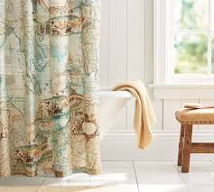 Map Shower Curtain Pottery Barn Shower Curtain Furniture Sale Curtains