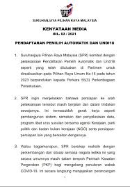 Malaysia dan indonesia juga menggunakan pemilihan umum. Suruhanjaya Pilihan Raya Malaysia On Twitter Kenyataan Media Pendaftaran Pemilih Automatik Dan Undi18