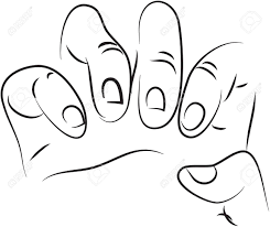Clipart illustration of a womans hand with red gel acrylic fingernails with black and white yin yang designs after a manicure over a tan circle #20488 womans hand with pink daisy nails #1066459 white and pink nail polish brush and fingers #1341557 Nail Black And White Simple Line Illustration Royalty Free Cliparts Vectors And Stock Illustration Image 49475811