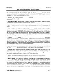 michigan lease agreement doc template pdffiller