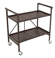 Patio serving carts appear striking and complementary when styled with any outdoor patio furniture arrangement. Cosco Outdoor Living Indoor Outdoor Folding Serving Cart