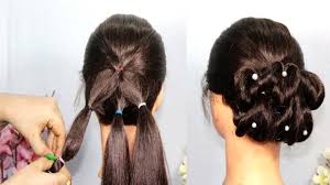 In less than 10 minutes, you can turn bed hair into a lovely hairdo. Very Easy Heart Bun Hairstyles Step By Step Try On Hairstyle Simple Hairstyles New Hairstyles Youtube