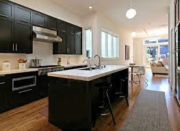 Kitchen cabinet remodel using matched colors and materials. Kitchen Design Ideas Black Cabinets