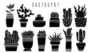 As a matter of fact, this type of clipart can be used in a variety of projects starting with mexican food restaurants and finishing with. Set Cactus Pot And Succulent In Sketch Style Black Element Isolated Royalty Free Cliparts Vectors And Stock Illustration Image 109991242