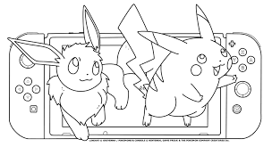 Some of the coloring page names are speedlink glance nintendo switch screen protector nintendo switch coloring. Free Eevee And Pikachu Lineart Nintendo Switch By Greyenna On Deviantart