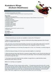 Outback Steakhouse Kookaburra Wings Outback Chicken Wings Recipe Outback Wings Recipe Cookout Food