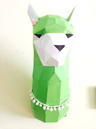 Llama 3d Papercraft With This Purchase You Get Pdf Digital Paper Crafts Cardstock Crafts Crafts