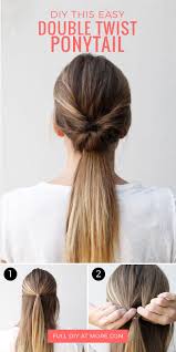 This Double Twist Ponytail Is The Perfect Five Minute Hairstyle More Twist Ponytail Hair Styles Long Hair Styles