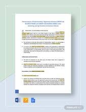 Memorandum Of Understanding Format For Business Template Word Google Docs Apple Pages In 2020 Business Template Quotation Format Letterhead Format