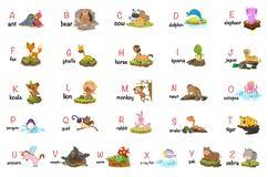 Alphabet Animal Chart Stock Illustrations 64 Alphabet