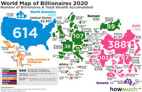 In One Map: How Many Billionaires Are in The World
