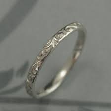 White Gold Skinny Flourish Band Women S Wedding Band Women S White Gold Band Vintage Style Band Antique Style Ring White Gold Wedding Band In 2020 Wedding Bands Vintage Antique Rings Antique Style