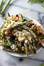 Gourmet Green Bean Casserole With Bacon Gruyere And Caramelized Onions Baker By Nature Recipe Green Bean Casserole Bacon Gourmet Green Bean Casserole Green Bean Casserole