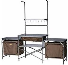 Amazon Com Outdoor Deluxe Portable Camping Kitchen With Pvc Sink Drain Lets You Create Meals In Any Environment Sp Camping Table Camp Kitchen Diy Camping