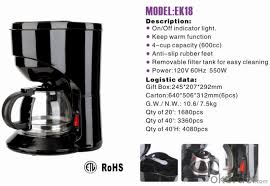 Buy lavazza 18000175 modo mio tiny coffee machine, 1450 w, 0,75 liters, black securely online today at a great price. 4 Cup America Style Drip Coffee Maker Ek18 Real Time Quotes Last Sale Prices Okorder Com