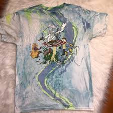 Rick Morty Tops Rick Morty Tie Dye Trippy Graphic Blue Swirl Tee Poshmark
