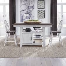 Bistro tables are small and clever, and very common in, you guessed it, a bistro, or perhaps a coffee shop. Liberty Furniture Farmhouse 5 Piece Island Pub Table And Windsor Back Counter Chairs Set Wayside Furniture Pub Table And Stool Sets