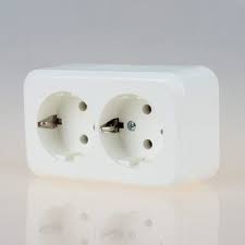 Steckdose Weiss 2 Fach Fur Aufputz Montage 250v 16a Steckdosen Steckdosenleiste Montage