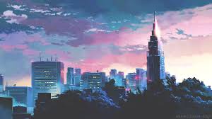 Night (black) and white (daytime) cities, as well as seasonal animated images in summer and winter for system design. Pin On Anime Background