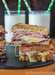 4 curly leaf lettuce leaves. Grilled Ham And Brie Sandwich Made In Minutes Girl Heart Food